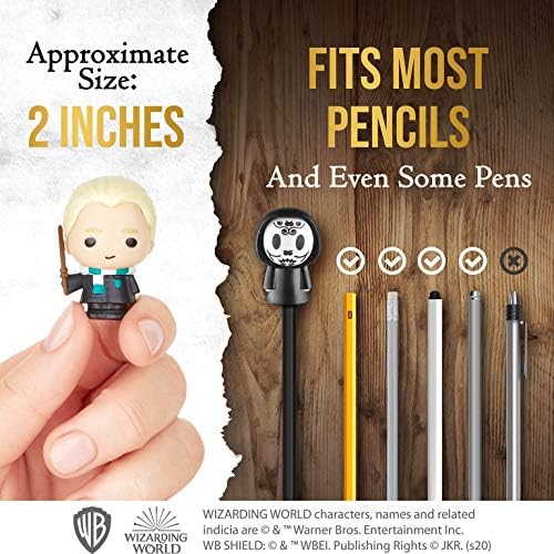 Harry Potter Pencil Toppers, Gifts, Toys, Collectibles – Set of 5 Harry Potter Figures for Writing, Party Decor – Death Eater, Voldemort