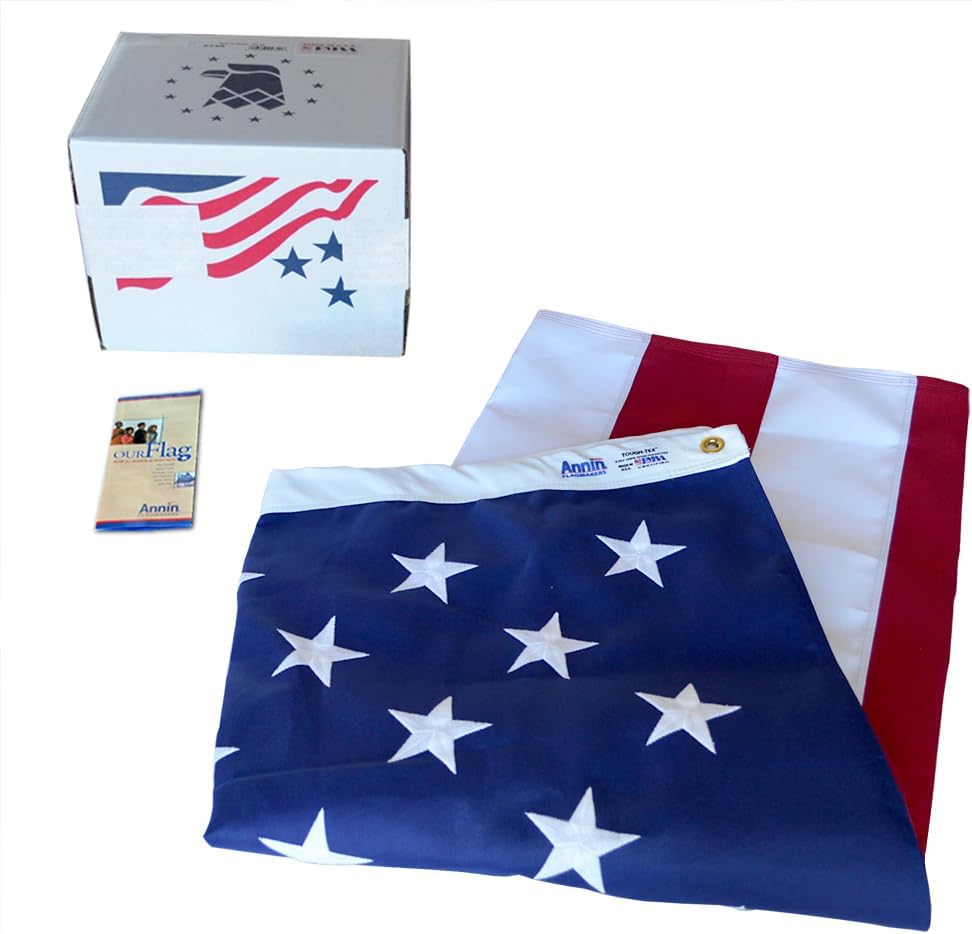 Annin Flagmakers (2730) Tough-Tex American Flag, Made in USA - 5 x 8 Feet | Polyester
