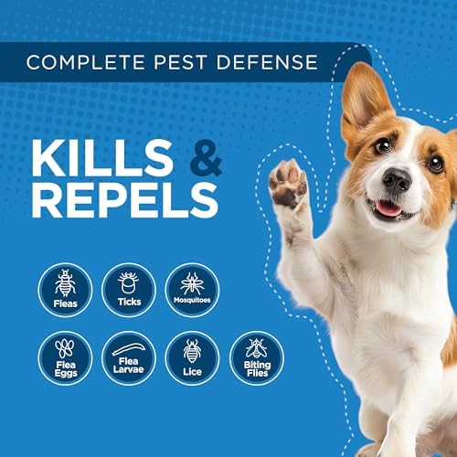 TevraPet Activate II Flea and Tick Prevention for Dogs, Large Dogs 21-55 lbs, Topical Drops, 4 Month Flea and Tick Treatment