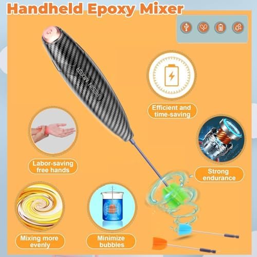 HXH Cup Turner for Crafts Tumbler,Tumbler Cup Spinner,Glitter Powder,Epoxy Resin kit for Tumblers for Beginners with Foam