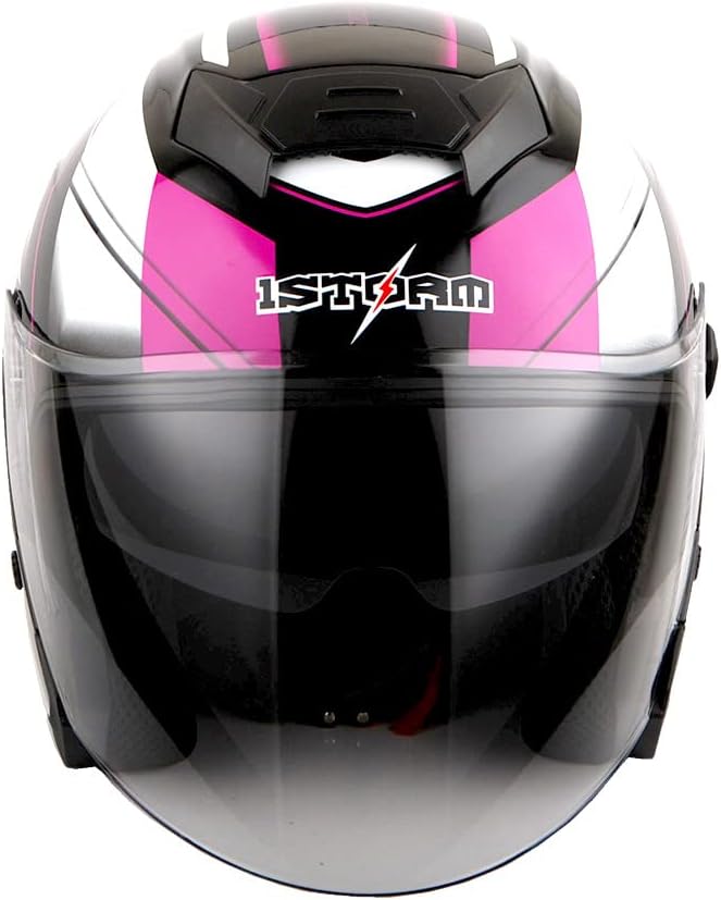 1Storm Motorcycle Open Face Helmet Scooter Classical Knight Bike Dual Lens/Sun Visor: HJK526