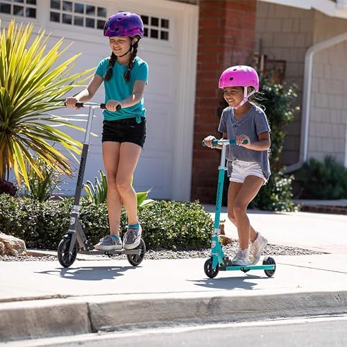 Mongoose Trace Kick Scooter for Youth Adult Boys and Girls, Quick-Release, Lightweight & Easy Folding Scooter, Bike Style Grips