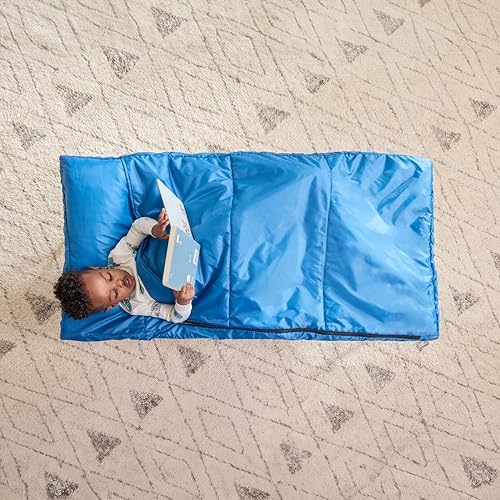 Regalo My Cot Deluxe Portable Toddler Bed, Indoor/Outdoor Kids Nap Cot with Sleeping Bag & Pillow, Lightweight Folding Travel Design for Home, Daycare
