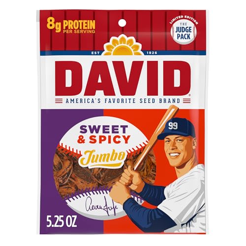 DAVID SEEDS Roasted and Salted Original Jumbo Sunflower Seeds, Keto Friendly, 5.25 Oz, 12 Pack