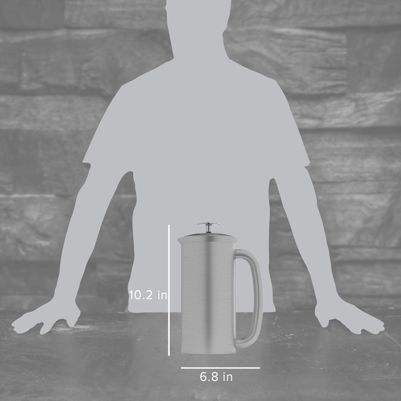 ESPRO P7 French Press, 18oz, Brushed, Stainless Steel Coffee Maker | Double Filter Coffee Press, Grit-Free Coffee, Heat Resistant Insulated tea Press, Easy Hot and Cold Coffee Brewer, Tea Brewer