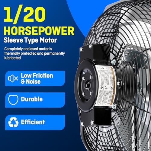 iLIVING 12" Wall Mounted Shutter Exhaust Fan, Automatic Shutter, with Thermostat and Variable Speed controller, 0.6A, 960 CFM