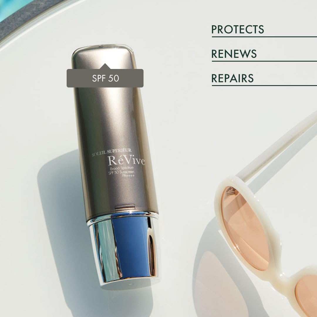 RéVive Soleil Superiéur Face Sunscreen - Broad Spectrum SPF 50 Sunscreen - Ultra-Transparent & Anti Aging Sun Care to Help Improve Skin Barrier