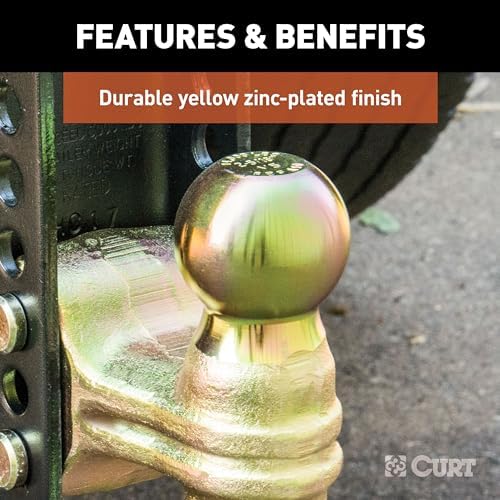 CURT 45923 Replacement Dual-Ball for Adjustable Trailer Hitch Ball Mount, 2-Inch, 2-5/16-Inch