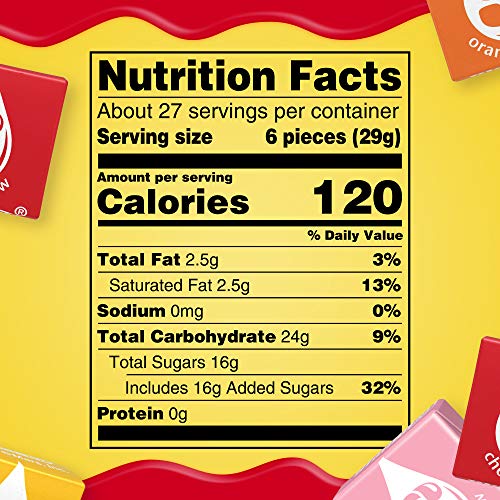 STARBURST Original Full Size Fruit Chews Chewy Candy Bulk 36 Packs, 2.07 oz | Soft fruit chews in full size packs, great for birthdays, desserts, road trips and pantry snacking, lunch box, bulk candy