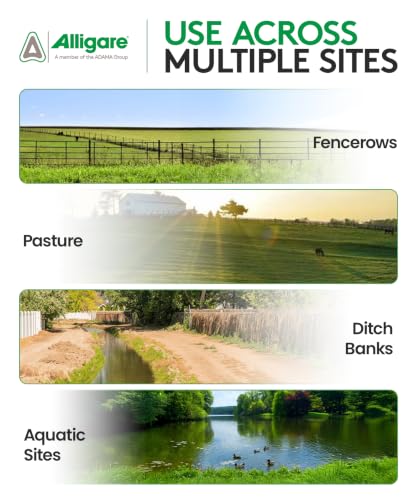 Alligare Imazapyr Herbicide 4 SL for Broad Spectrum Control of 185 Annual, Biennial, and Perennial Weeds & Brush - 2.5 Gallon Liquid Weed Killer, Ideal for Rangeland, Bare-Ground, and Site Preparation
