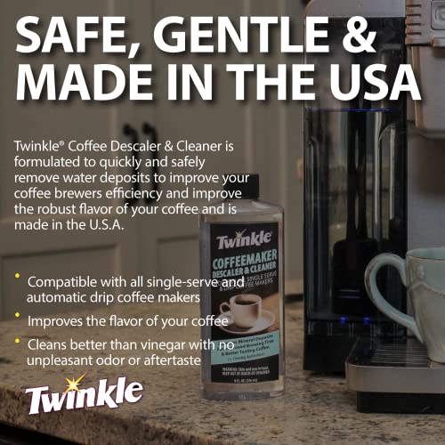 Twinkle Product Title Coffee Maker Cleaner (8 Fl Oz.) - Automatic Drip & Single Serve Coffeemaker Descaler/Removes Mineral, Hard Water, Lime