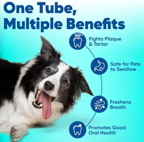 C.E.T. Enzymatic Toothpaste for Dogs and Cats, Vanilla Mint, 2.5oz | Plaque and tartar control for fresh breath, pet dental care toothpaste, Dual enzyme system, vanilla mint flavored toothpaste