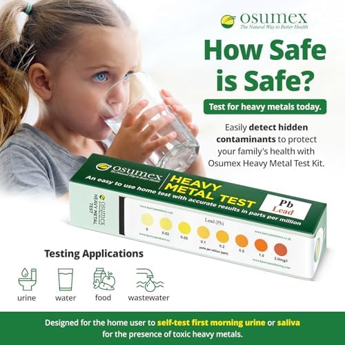 Heavy Metal Test Kit for Humans 5 Pack Heavy Metals Test – At Home Heavy Metal Urine Test Kit, Mercury Test Kit for Humans