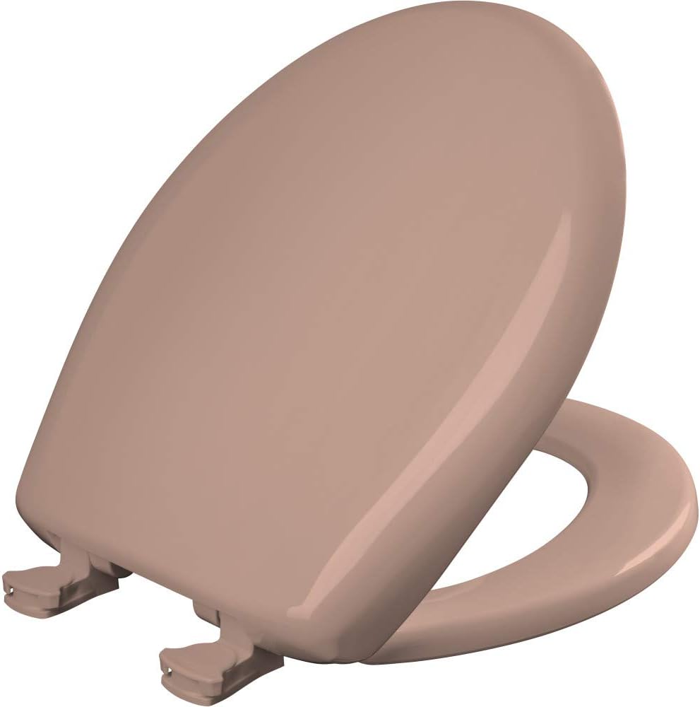 Bemis Classic Colors Slow Close Toilet Seat, Easy Clean Hinges and Durable Plastic Seat, Made in USA, Elongated, Black
