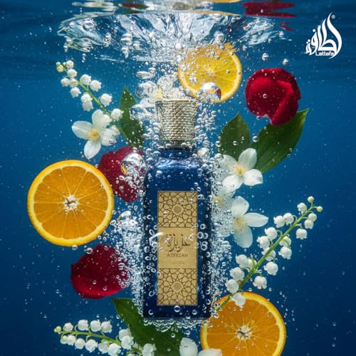 Lattafa Azeezah Eau de Parfum Spray for Women, 3.4 Ounce