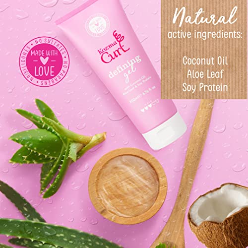 Defining Gel – Lightweight Soft Hold Curly Hair Gel for Frizz Control & Humidity Protection, Non-Crunchy Curl Styling Gel for Curly & Wavy Hair