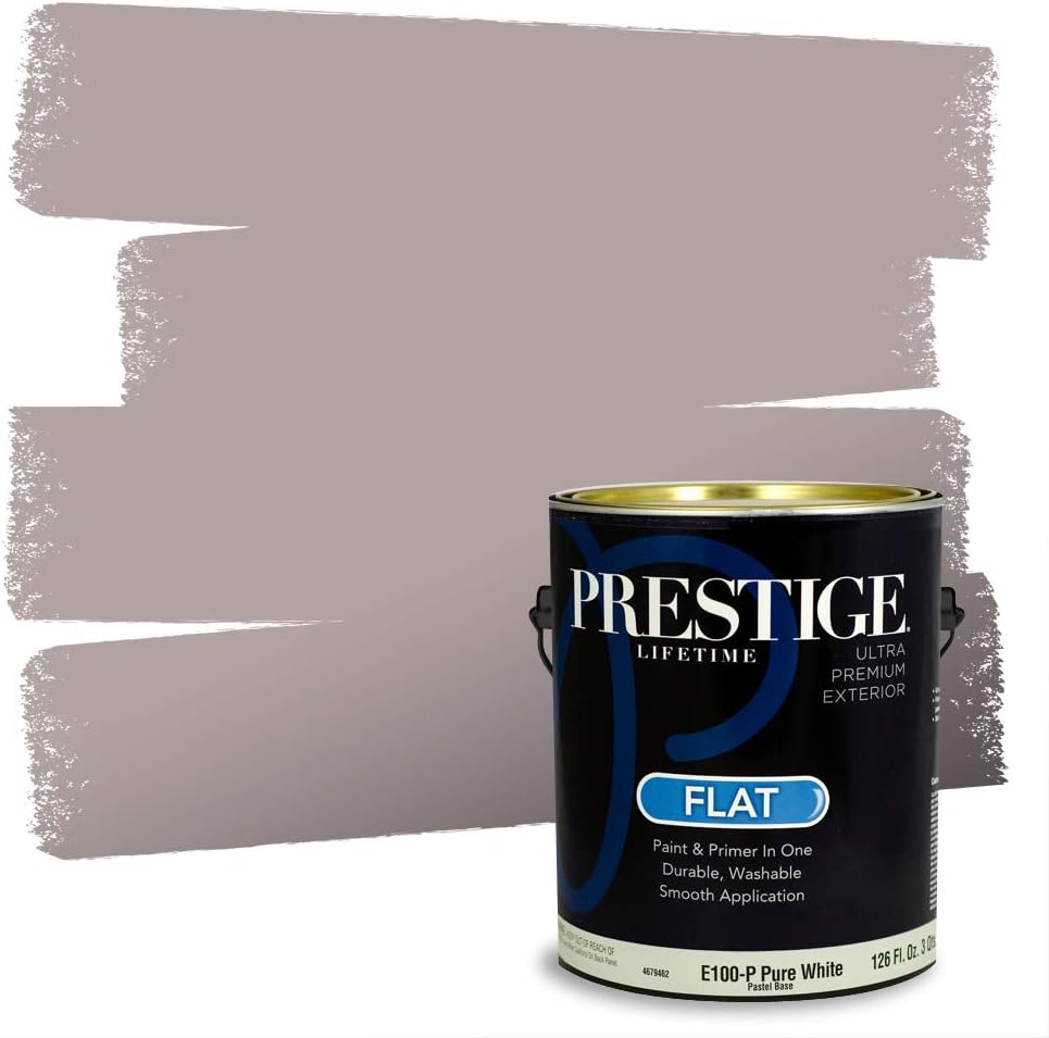 PRESTIGE Paints Exterior Paint and Primer In One, 1-Gallon, Satin, Comparable Match of Sherwin Williams* Socialite*