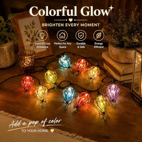 Vigdur Pineapple String Lights, 10FT Multicolor Patio Lights Outdoor