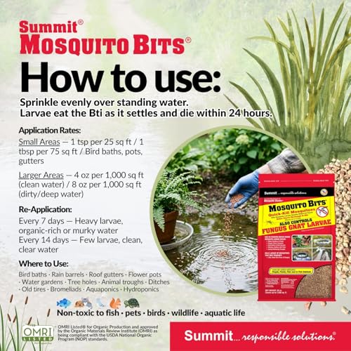 Summit Mosquito Bits, 20 lb, Quick-Kill Biological Control for mosquitos and fungus gnats