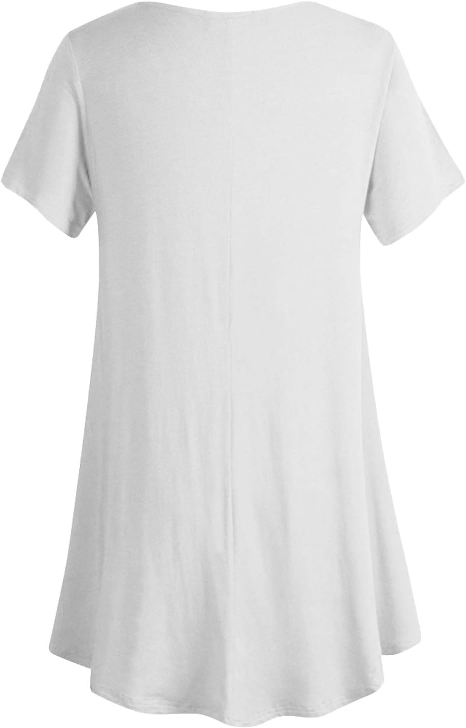 Lock and Love Women Solid Short Sleeve/Sleeveless Tunic for Leggings Swing Tunic Flare Tank Tops S-5XL Plus Size Made in USA