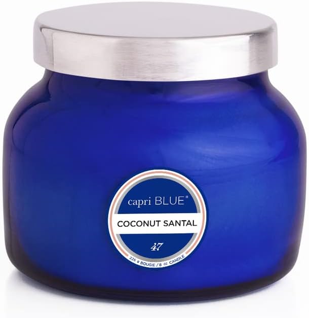 Capri Blue Scented Candles - Soy Candle Wax Blend - Jar Candles - Blue Candle Gifts for Women & Men - Luxury Candles for Home Scented with Vanilla, Bergamot & Sandalwood - Havana Vanilla (19 oz)