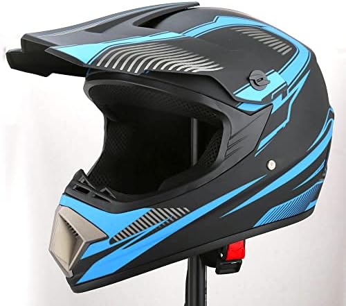 Motocross Offroad Helmet Dirt Bike Helmet BMX MX ATV Helmet Full Face Motorcycle Helmet with Gloves Goggles Mask for Unisex Adult Youth DOT/FMVSS