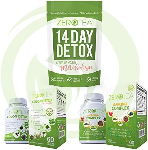 FATBOM Zero Tea 14 Day Detox Tea, Teatox Herbal Tea for Cleanse