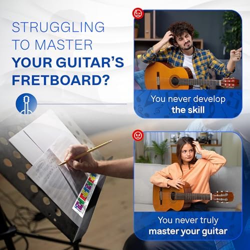 Sliding Rulers for Guitar® The Original Guitar Scale Chart for Pentatonic, Diatonic & Modes! Perfect Visual Learning Aid for All Skill Levels
