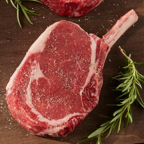 Premium French-cut Bone-in Ribeye Steak - Wet Aged for Perfection with Included Cooking Instructions - A Culinary Delight for Every Occasion from Kansas City Steak Company (4 pcs - 18 oz each)