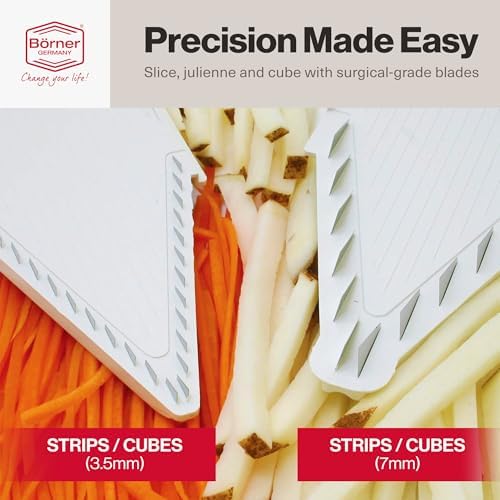 Swissmar V-Prep™ Mandoline Slicer – Versatile Kitchen Slicer for Julienne, Shred