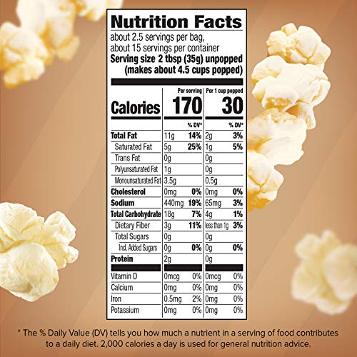 Orville Redenbacher’s Popcorn, Naturals Simply Salted Popcorn, 3.3 oz., 6ct