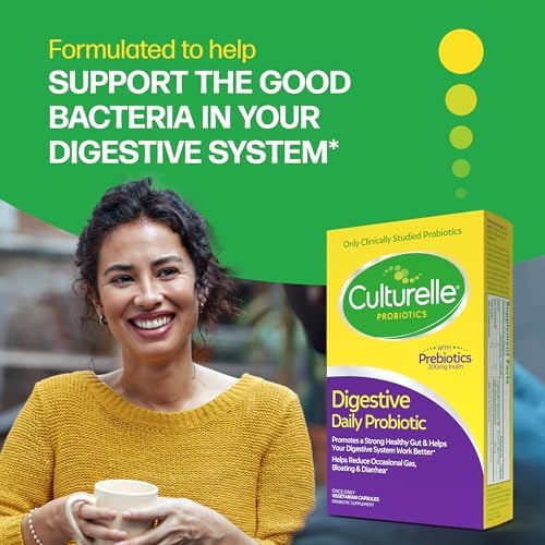 Culturelle Digestive Daily Probiotic for Men & Women, 10B CFUs, 30 Count | Digestive & Gut Health Support, Occasional Gas & Bloating*