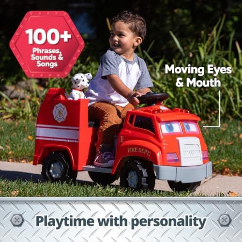 Kid Trax Real Rigs Toddler Recycling Truck Interactive Ride On Toy, Kids Ages 1.5-4 Years, 6 Volt Battery and Charger, Sound Effects