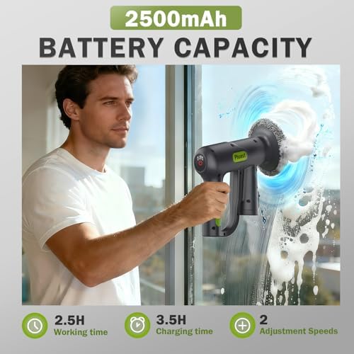 Electric Spin Scrubber Cordless, 2 Speeds Power Cleaning Brush