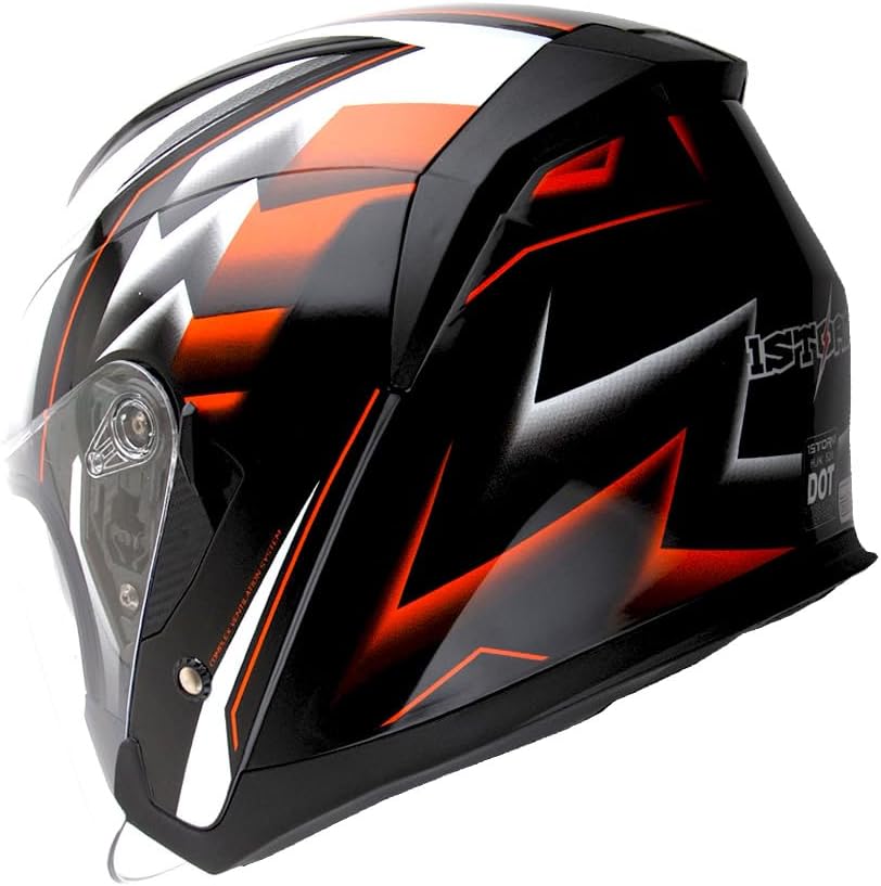 1Storm Motorcycle Open Face Helmet Scooter Classical Knight Bike Dual Lens/Sun Visor: HJK526