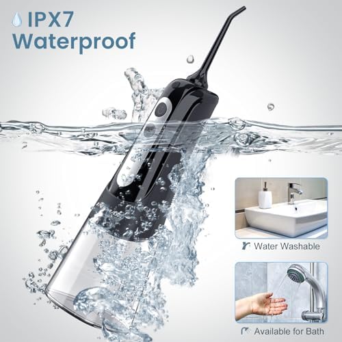 Cordless Water Dental Flosser Teeth Cleaner, INSMART Professional 300ML Tank DIY Mode USB Rechargeable Dental Oral Irrigator for Home and Travel
