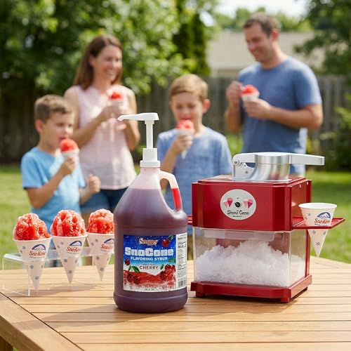 Snappy Blue Raspberry Sno Cone Syrup, 1 Gallon (128 oz), Ready to Use for Snow Cone Machines and Shaved Ice