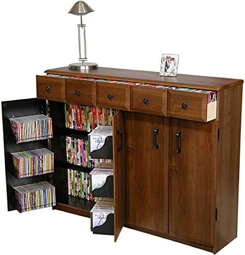 Venture Horizon Media Cabinet with Drawers- Walnut