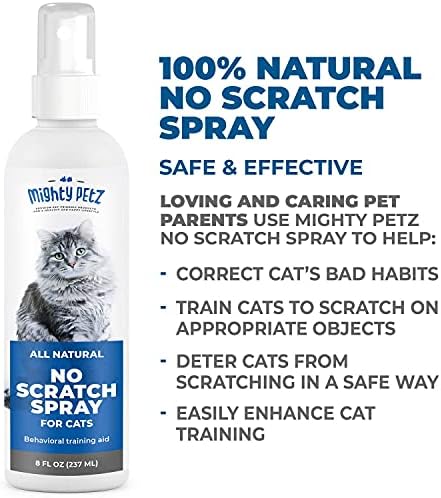Mighty Petz Cat Deterrent Spray - Cat Indoor Repellent for Furniture, Plants, Couch Protector. Safe