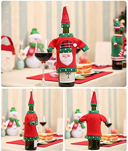Ugly Christmas Sweater Wine Bottle Cover Set