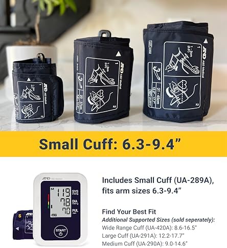 A&D Medical UA-651 Upper Arm Blood Pressure Monitor, Cuff 8.6-16.5” | Upper Arm Precise BP Machine – Wide Range Cuff (8.6”), 60 Readings, Large LCD Display, Adults, Includes 4 AA Batteries