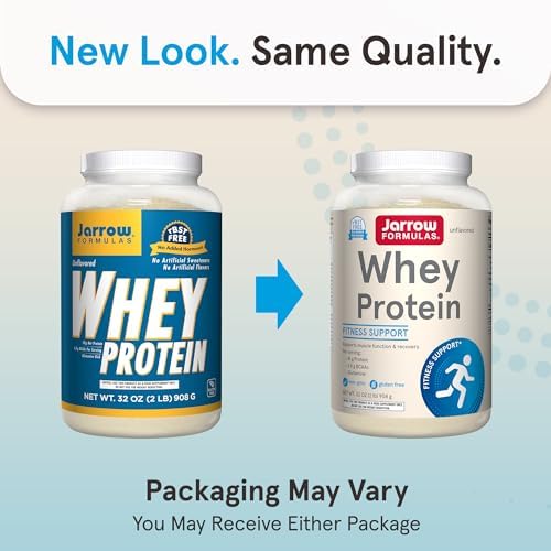 Jarrow Whey Protein, 18g of Protein, 3.8g of BCAAs, Glutamine, 32oz Powder | 18 G Protein Per Serving, 3.8 G BCAAs