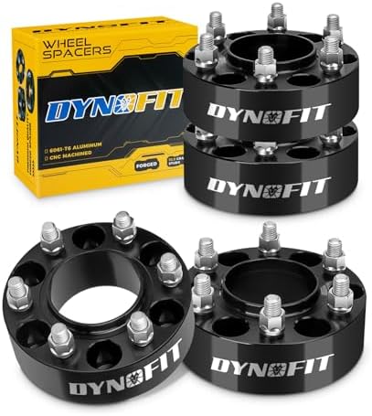 Dynofit 1.5in 6x135 Hub-Centric Wheel Spacers for F150, 87.1mm Hub Bore, M14x1.5 Thread, Forged 6-Lug Wheel Adapters for 2015-2026 Ford F-150
