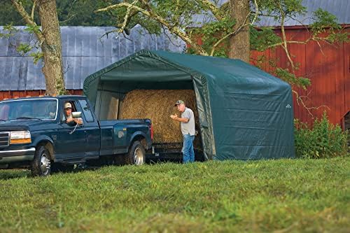 ShelterLogic 72444 Green 12'x24'x8' Peak Style Shelter