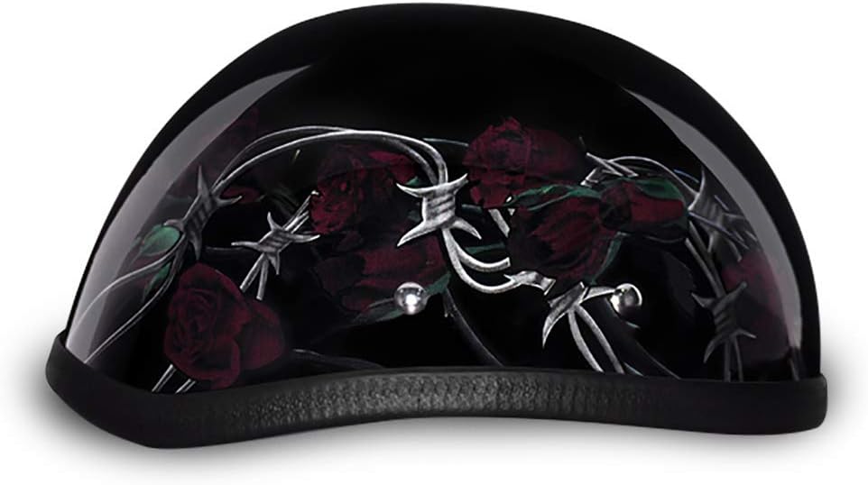 Daytona Helmets Graphics Bicycle Helmets for Men - Novelty Half Helmet with Breathable Liner - Retro Skull Cap – Eagle Headgear with Head Wrap