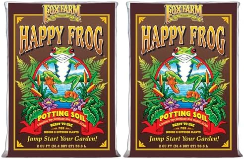 FoxFarm Happy Frog Potting Soil, 2cu ft (Pack of 2) - for Indoor/Outdoor Container Plants - Contains Mycorrhizae and Humic Acids