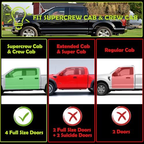 TOPOWN Metal Under Seat Storage for Ford F150 SuperCrew/Crew Cab 2015-2026 | for F250 F350 F450 F550 Super Duty 2017-2026