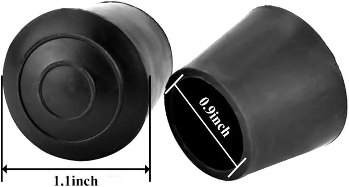50pcs Chair Leg Cap Tips,Vankcp 7/8 inch Rubber Black Round Anti Slip Caps Chair Legs for Table Folding Chairs (50Pcs)