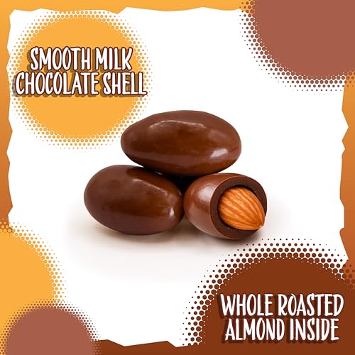 Milk Chocolate Covered Almonds, Chocolate Covered Nuts, 2 Lb Bag