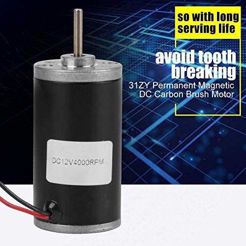 Permanent Magnet Motors, 31ZY 12V 3500-8000RPM High Speed CW/CCW Permanent Magnet DC Motor for DIY Generator(12v 4000RPM)